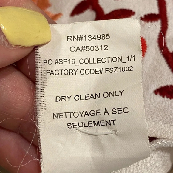 For Love & Lemons Isabella Lace-Inset Embroidered Top/ White 16692 - Picture 10 of 11